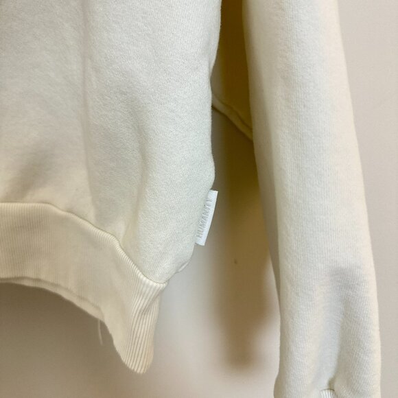 CITIZENS OF HUMANITY Remi Cotton-Blend Jersey Sweatshirt in White Size Large - Picture 4 of 9